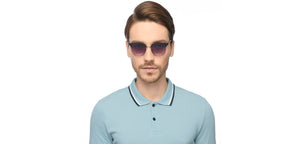 Black Round Full Rim Unisex Sunglasses by OJOS-210210
