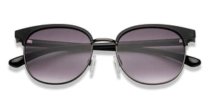 Black Round Full Rim Unisex Sunglasses by OJOS-210210