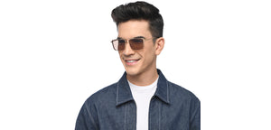 Gold Square Full Rim Unisex Sunglasses by OJOS-210213
