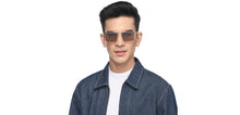 Load image into Gallery viewer, Gold Square Full Rim Unisex Sunglasses by OJOS-210213