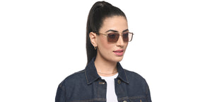 Gold Square Full Rim Unisex Sunglasses by OJOS-210213