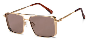 Gold Square Full Rim Unisex Sunglasses by OJOS-210213