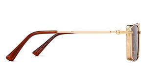 Gold Square Full Rim Unisex Sunglasses by OJOS-210213