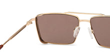 Load image into Gallery viewer, Gold Square Full Rim Unisex Sunglasses by OJOS-210213
