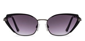 Black Cat Eye Full Rim Women Sunglasses by OJOS-210215