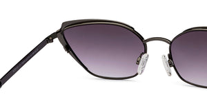 Black Cat Eye Full Rim Women Sunglasses by OJOS-210215