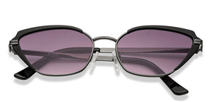 Black Cat Eye Full Rim Women Sunglasses by OJOS-210215