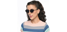 Load image into Gallery viewer, Black Cat Eye Full Rim Women Sunglasses by OJOS-210218