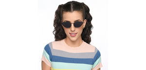 Black Cat Eye Full Rim Women Sunglasses by OJOS-210218
