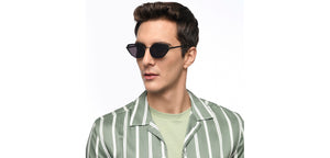 Black Cat Eye Full Rim Women Sunglasses by OJOS-210218