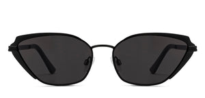 Black Cat Eye Full Rim Women Sunglasses by OJOS-210218