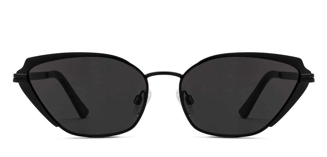 Black Cat Eye Full Rim Women Sunglasses by OJOS-210218