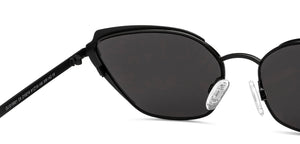 Black Cat Eye Full Rim Women Sunglasses by OJOS-210218