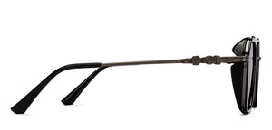 Black Geometric Full Rim Unisex Sunglasses by OJOS-210220