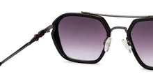 Load image into Gallery viewer, Black Geometric Full Rim Unisex Sunglasses by OJOS-210220