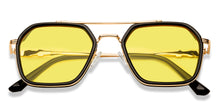 Load image into Gallery viewer, Black Geometric Full Rim Unisex Sunglasses by OJOS-210222