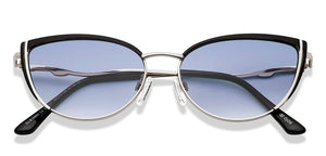 Black Cat Eye Full Rim Women Sunglasses by OJOS-210227