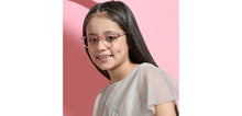 Load image into Gallery viewer, Pink Crystal Rectangle Full Rim Women Eyeglasses by Hooper-225264