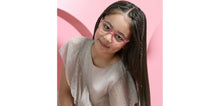 Load image into Gallery viewer, Pink Crystal Rectangle Full Rim Women Eyeglasses by Hooper-225264