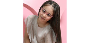Pink Crystal Rectangle Full Rim Women Eyeglasses by Hooper-225264
