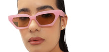 Load image into Gallery viewer, Pink Cat Eye Full Rim Unisex Sunglasses by John Jacobs-212560
