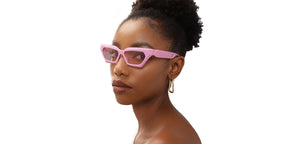 Pink Cat Eye Full Rim Unisex Sunglasses by John Jacobs-213042