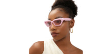 Load image into Gallery viewer, Pink Cat Eye Full Rim Unisex Sunglasses by John Jacobs-213042