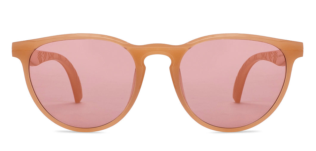Pink Round Full Rim Unisex Sunglasses by Vincent Chase Polarized-207937