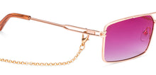 Load image into Gallery viewer, Gold Rectangle Full Rim Women Sunglasses by Vincent Chase Polarized-225651