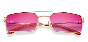 Gold Rectangle Full Rim Women Sunglasses by Vincent Chase Polarized-225651