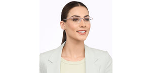 Pink Cat Eye Half Rim Women Eyeglasses by Vincent Chase-207974
