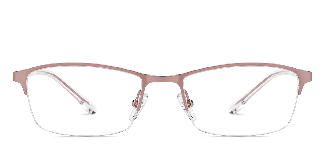 Pink Cat Eye Half Rim Women Eyeglasses by Vincent Chase-207974