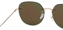 Load image into Gallery viewer, Gold Round Rimless Women Sunglasses by Vincent Chase-213250