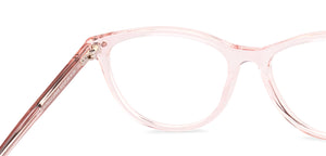 Pink Transparent Cat Eye Full Rim Women Eyeglasses by Vincent Chase-219689