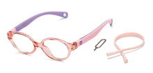 Load image into Gallery viewer, Pink Round Full Rim Kids Eyeglasses by Hooper Online-210486