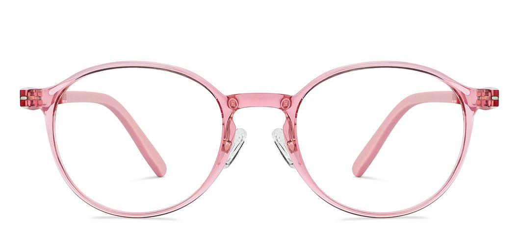Pink Round Full Rim Unisex Eyeglasses by Lenskart Air-152144