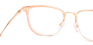 Pink Square Full Rim Unisex Eyeglasses by Vincent Chase-233106