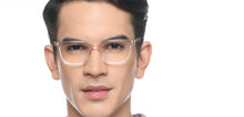 Load image into Gallery viewer, Pink Transparent Rectangle Full Rim Unisex Eyeglasses by Vincent Chase-210975