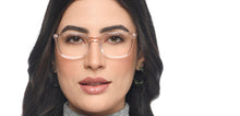 Load image into Gallery viewer, Pink Transparent Rectangle Full Rim Unisex Eyeglasses by Vincent Chase-210975