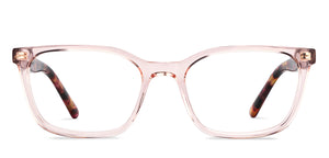 Pink Transparent Rectangle Full Rim Unisex Eyeglasses by Vincent Chase-210975