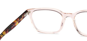 Pink Transparent Rectangle Full Rim Unisex Eyeglasses by Vincent Chase-210975