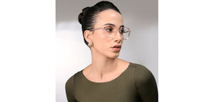 Pink Transparent Geometric Full Rim Unisex Eyeglasses by Vincent Chase-225127