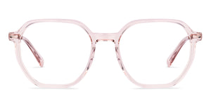 Pink Transparent Geometric Full Rim Unisex Eyeglasses by Vincent Chase-225127