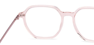 Pink Transparent Geometric Full Rim Unisex Eyeglasses by Vincent Chase-225127