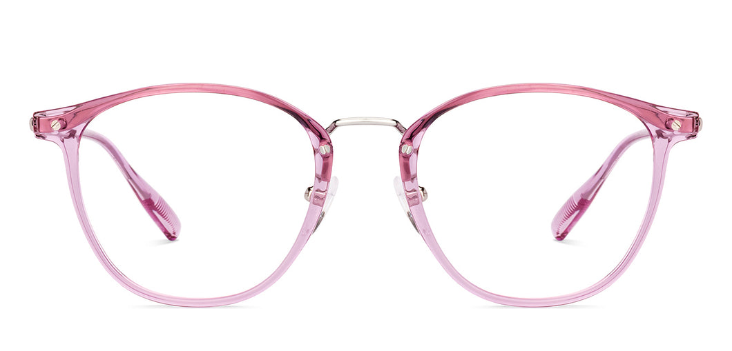 Pink Round Full Rim Unisex Eyeglasses by Vincent Chase-233101
