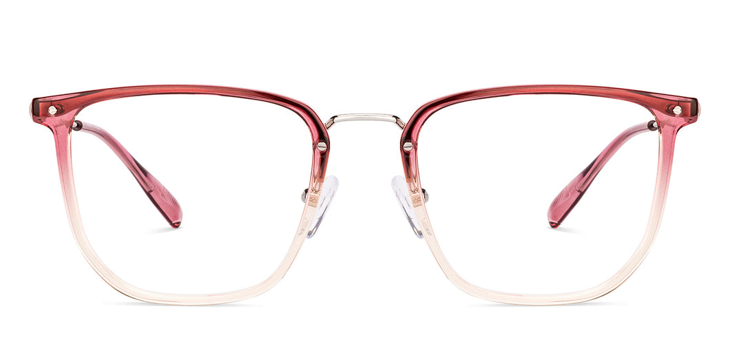 Pink Square Full Rim Unisex Eyeglasses by Vincent Chase-233108