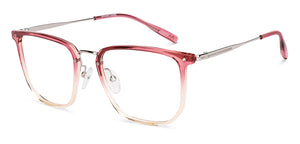 Pink Square Full Rim Unisex Eyeglasses by Vincent Chase-233108