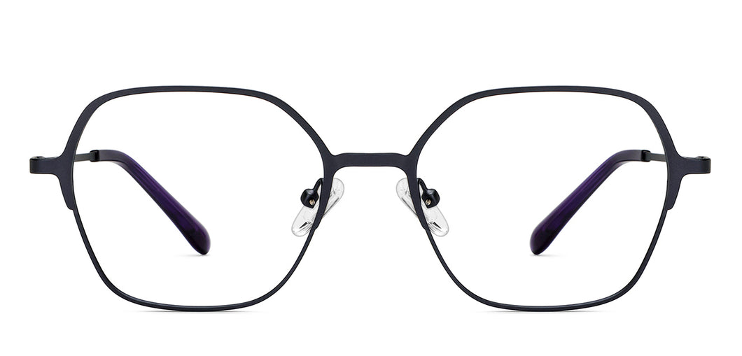 Blue Geometric Full Rim Unisex Eyeglasses by Vincent Chase Online-207365