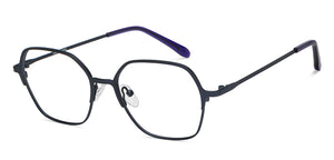 Blue Geometric Full Rim Unisex Eyeglasses by Vincent Chase Online-207365