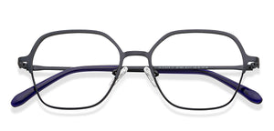 Blue Geometric Full Rim Unisex Eyeglasses by Vincent Chase Online-207365